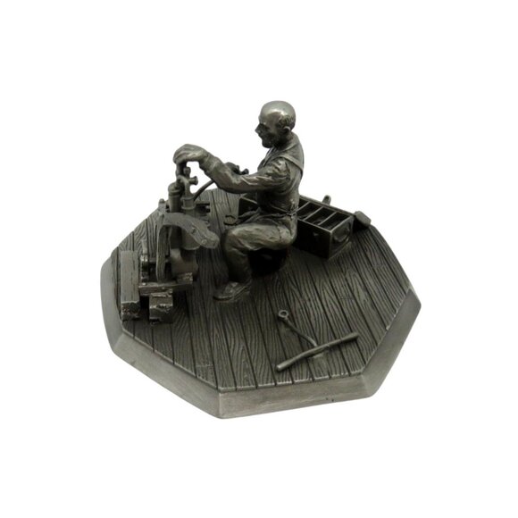 DEUTSCHES MUSEUM Gottlieb Daimler Pewter Metal Figurine Sculpture Vintage - Picture 5 of 10